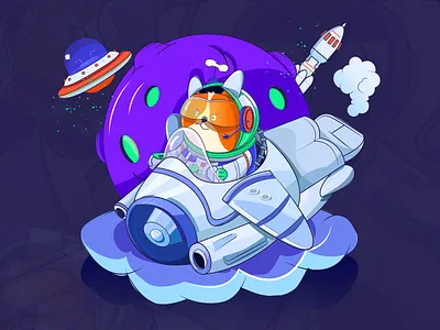 space Sillence design illustration design vi 潮流插画