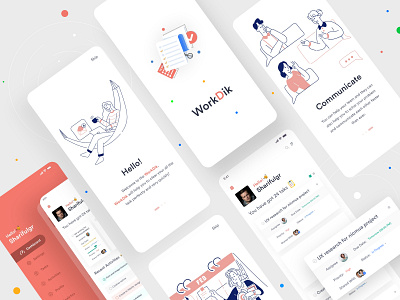 Project management mobile app design android app app screen design app screens colorful app design design flat design illustration ios app mobile app mobile app design mobileui professional design project management smart app ui ui design ux ux design ux ui design