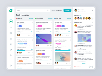 Task Manager Dashboard dashboard project management saas task task list task manager task manager app tasks teams teamwork to do to do list ui uiux ux web app web design