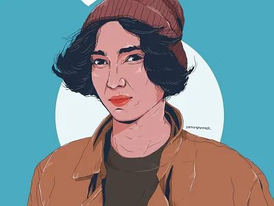 Bennie Girl art branding design draw drew flat illustration sketch vector