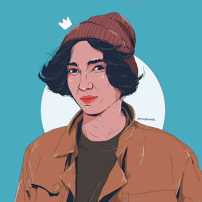 Bennie Girl art branding design draw drew flat illustration sketch vector