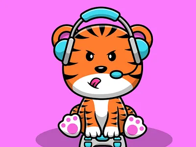 Cute Tiger Gaming wildlife