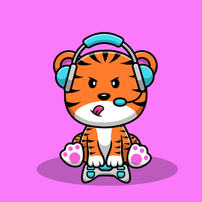 Cute Tiger Gaming wildlife