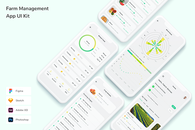 Farm Management App UI Kit app design farm farmer management manager ui ui design ui kit ux