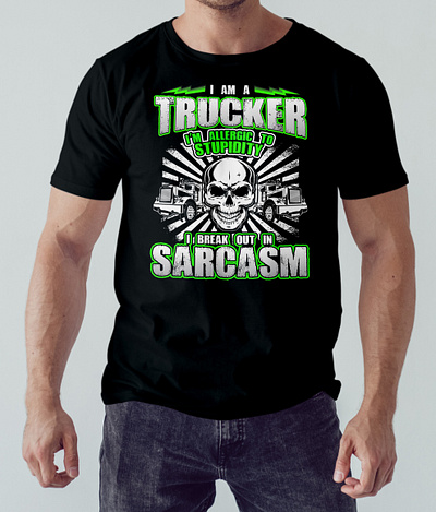 TRUCKER T-shirt or Hoodie Design clothing march by amazon shirt t shirt t shirt design trucker typo design