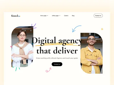 Knock - Digital Agency Webflow HTML Template agency agency template agency website digital agency figma knock marketing agency template web web design webflow webflow template