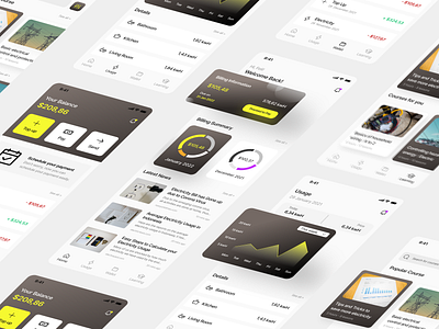 Electra | Electric Bills Design app art branding design electric electric bills illustration logo mobile app product typography ui uidesign ux uxdesign vector