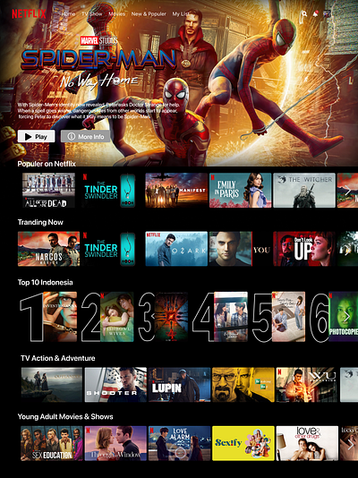 Netflix graphic design ui