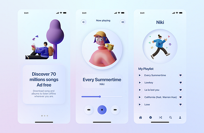 Music App Design Soft UI ui
