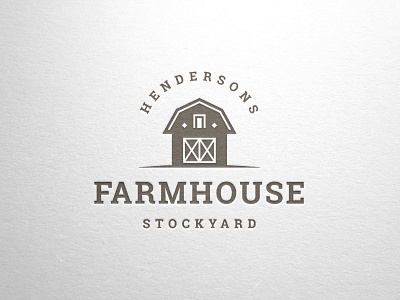 Farmhouse minimalist retro logo