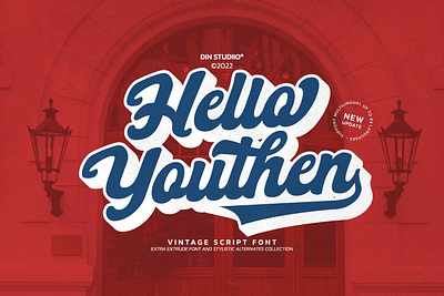 Hello Youthen - Script Font branding design font fonts logo logo type typography ui