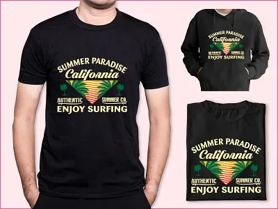 Summer Surfing T-shirt Design surfing t shirt design