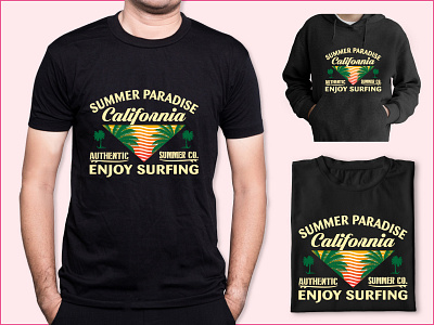 Summer Surfing T-shirt Design surfing t shirt design