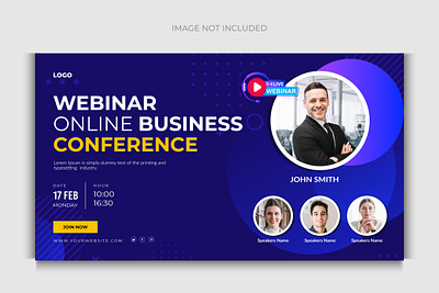 Webinar Online web banner template design graphic design marketing banner web banner webinar banner