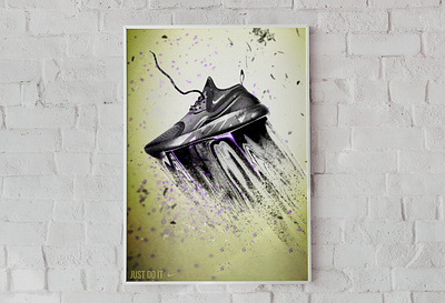 Adobe Photoshop Advanced Course Class Project _NIKE Poster adobe photoshop class project decay nike poster poster design visual style