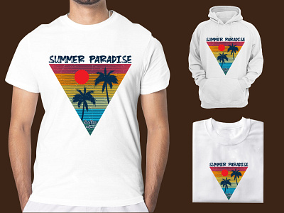 Summer Paradise T-shirt Design Illustration graphic design illustration t shirt design