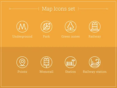 Map icons set blue design flat flat icons icon illustration infographic stroke stroke icons ui ux