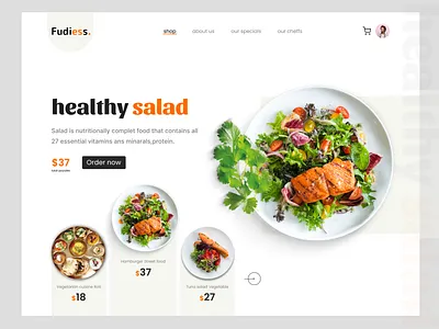 fudiess - Vegan Food Home Page food healthy food home page homepage homepage design landing landing page landingpage ui ux web design web page webdesign webpage