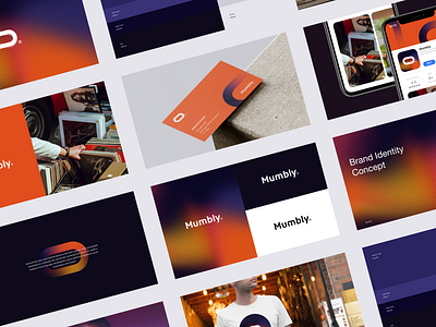 Mumbly - Brand Identity Exploration andriod art direction brand brand book brand idenitity brand strategy branding clean design studio design system digital product gradient grain gradient graphic design ios app logo logotype minimal reveal studio visaul language