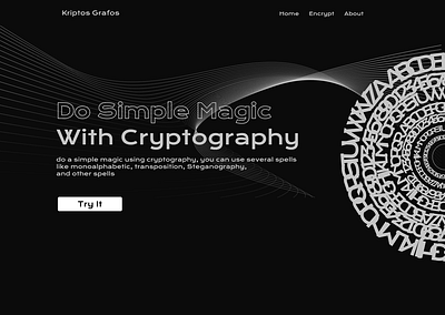 Kriptos Grafos : Web for encrypt and decrypt Messages ui web design