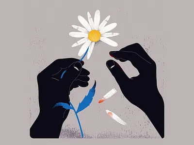 He loves me... he loves me not blood design flat flatillustration hands illustration ipadpro minimal peace putin ukraine vector war