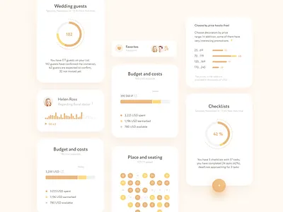 Wedding box: an organizer for wedding preparations app design infographic profile ui uprising ux web wedding
