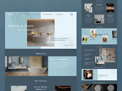 Landing page bath bathroom blue ceramic clean figma green illustration landing landing page logo minimal morden pag shower ui ui design ux web white