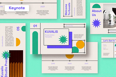 Kuvalis Template clean colorful company corporate design google slides keynote modern multipurpose multipurpose template photography pitch deck portfolio powerpoint studio template unique web design web development website