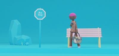the ride 3d animation blender design illustration