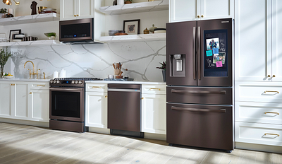 Samung Fridge 'Family Hub' appliance design family hub fridge hmi interactive interface samsung smart appliance smart home ui