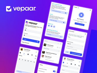 Vepaar Extension 7span branding business chrome color palette colors crm extension google logo salesforce ui ux vepaar whatsapp