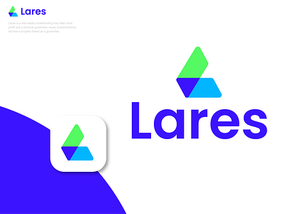 Lares arrow branding clever creative design finance home house investment l logo minimal monogram real estate simple