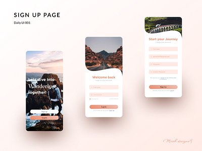 Sign Up Page appdesign colors dailyui dailyuichallenge ui uidesign