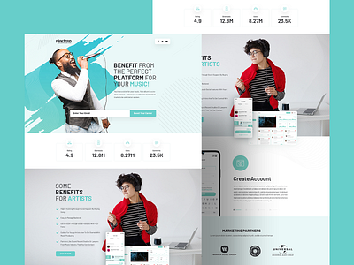 Plactron applandingpage landingpage landingpagedesign music musiclandingpage plactron plactronapp saaslandingpage ui uidesign uiux web design webdesign website design