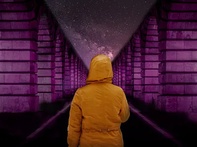 Photo Manipulation - Looking at the sky 3d animation app branding design flat graphic design logo motion graphics typography ui ux vector