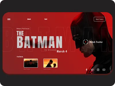 The Batman design ui web design