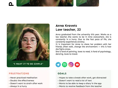 Persona Anna app design persona ui ux uxui design