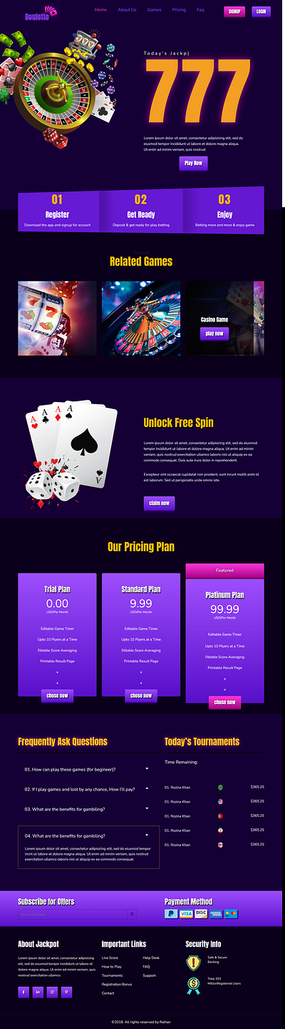 Jackpot Website Design bootstrap css design ecommerce design email signature firebase frontend development html javascript jquery jsvascript mongodb node js react js sass web web design web development