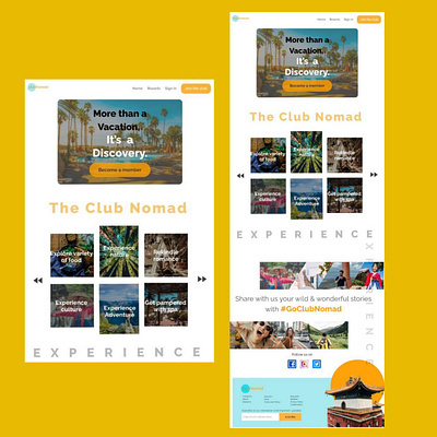 Travel Club Website design app branding design figma graphic design illustration logo ui uiux vector