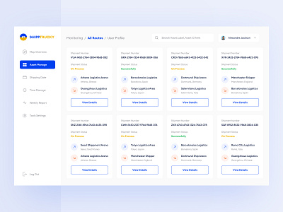 Parcel Tracking Dashboard UI buy dashboard design download kit parcel product shipping tracking ui website