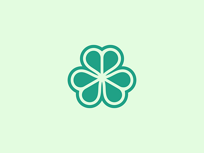 Clover Leaf Logo branding clover culture design green icon identity ireland irish leaf logo luck lucky minimalist modern patrick plant saint shamrock simple