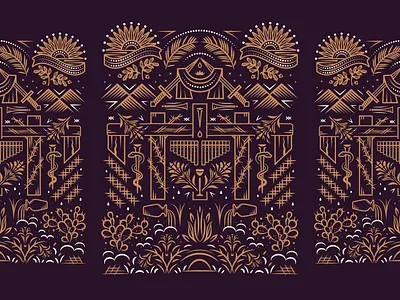 Easter 2021 branch cactus cross easter event fire floral graphic design illustration mountain palm print series snake sword thorns tomb trumpet