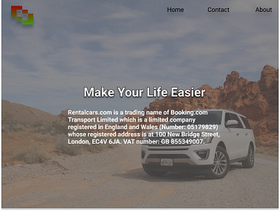 Rent car Ui Design Landing page car graphic design landing page rent ui