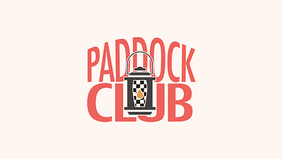 Paddock Club Custom Type Logo beer branding brewery checkered flag design lettering logo racing type typography