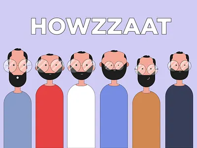 Howzzaat animation cartoon character dribbble glasses guy old oldman vector