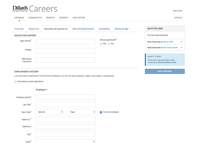 Employment Form employ form job ui