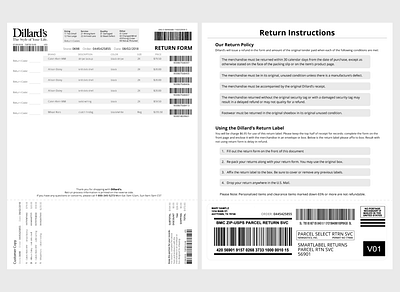 Return Label Redesign labels print shipping