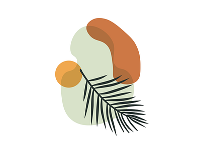 Abstract shapes abstract graphic design illustration leaf minimalist plant shapes tropical vector