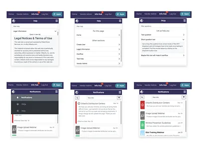 Info Hub Tool dropdown element faq help notification
