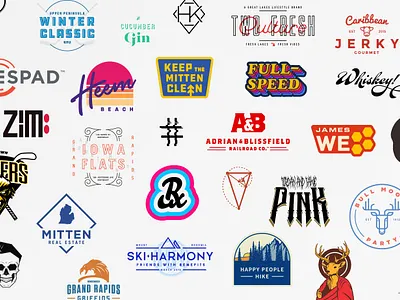 Updated Logo Banner branding colorful compilation creative derek mohr flash sheet food grand rapids graphic design identity lettering logo modernist music nft outdoor politics portfolio sports typography